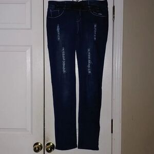Arco Iris straight leg distressed jeans